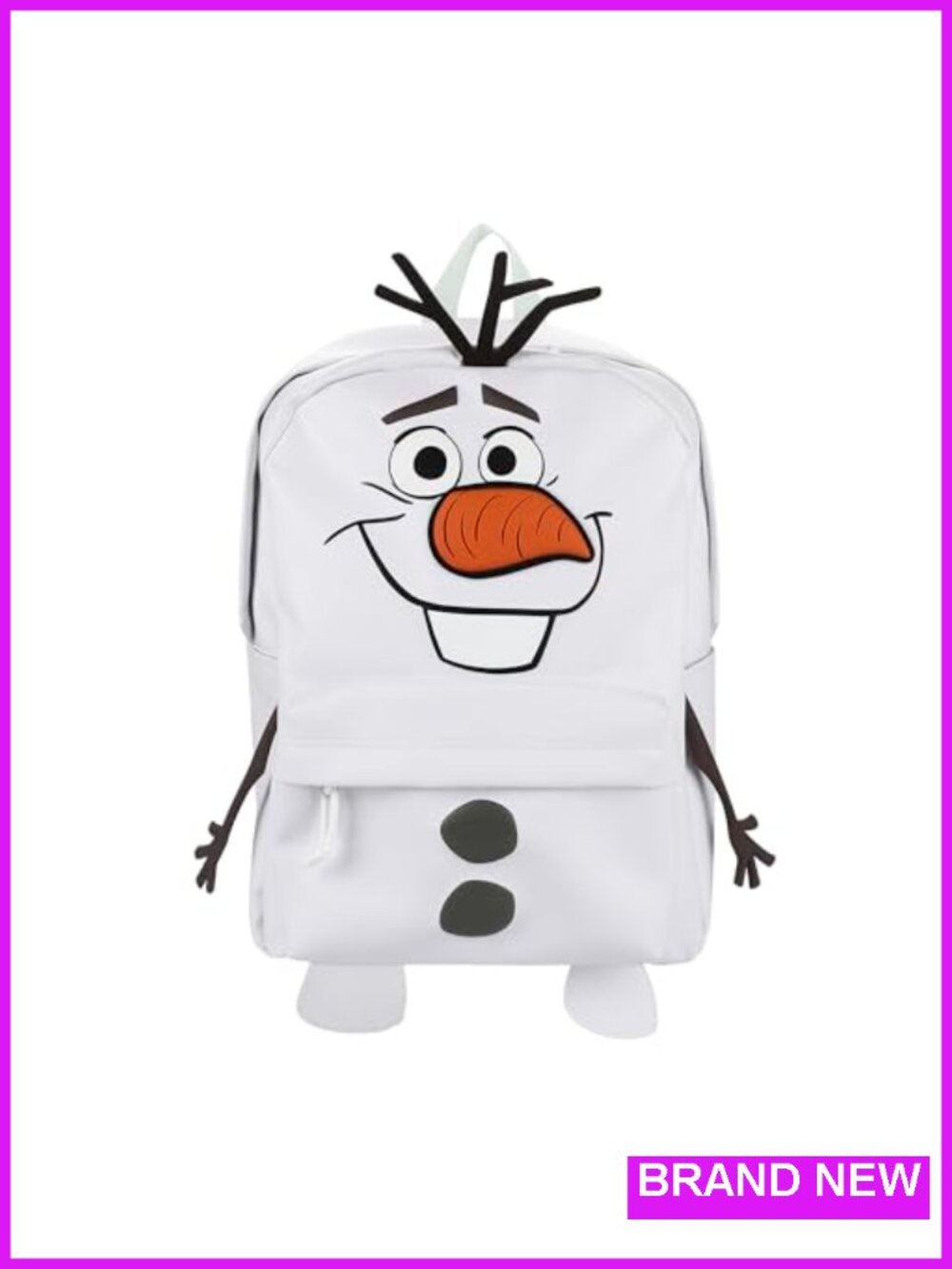 Frozen 2 Olaf 17” Adult Backpack with 3D Arms & Nose, Adjustable Straps, Laptop
